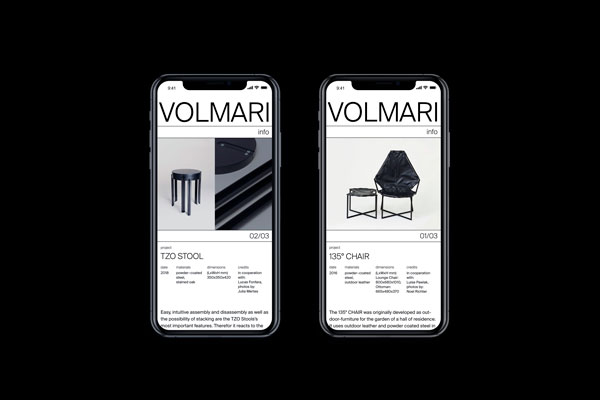 Volmari Website Mobile View